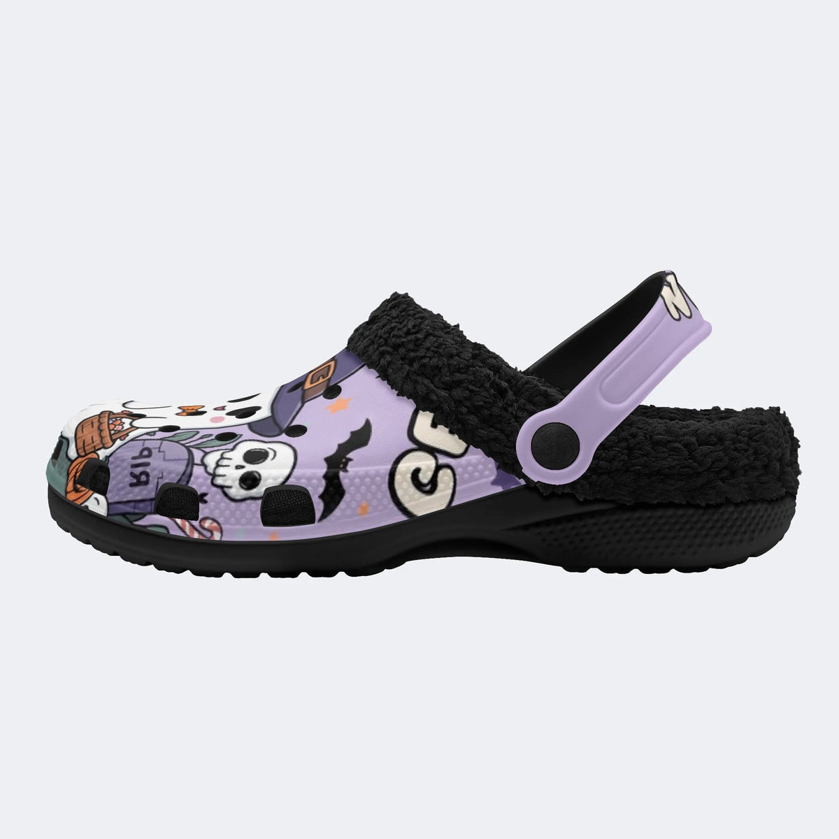 Spooky Ghost Gentleman - Fur Lined Slippers/Sandals