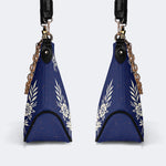 Classic Death Moth Vintage Print - Leather Crossbody Bag