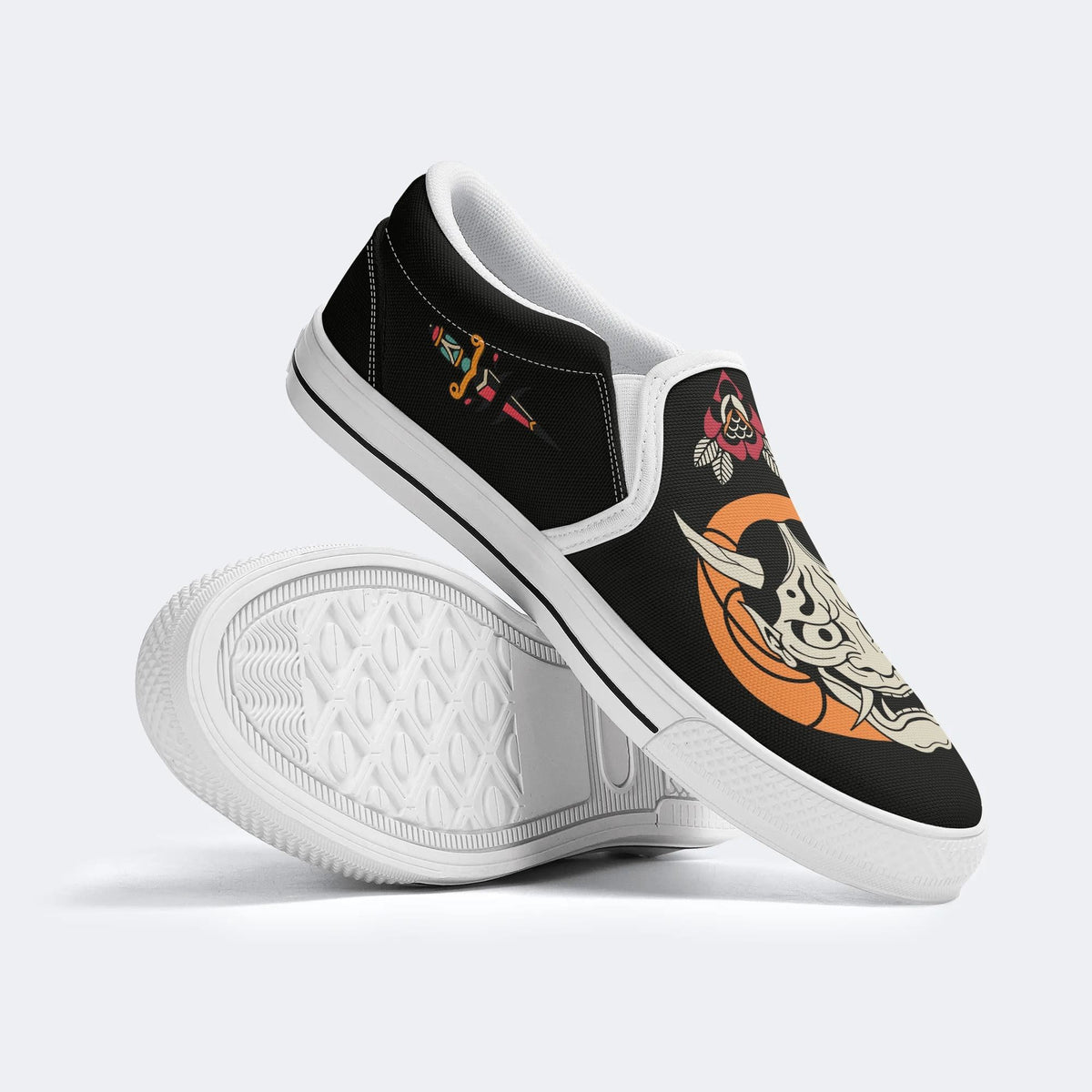Horror Demon Print - Slip On Shoes