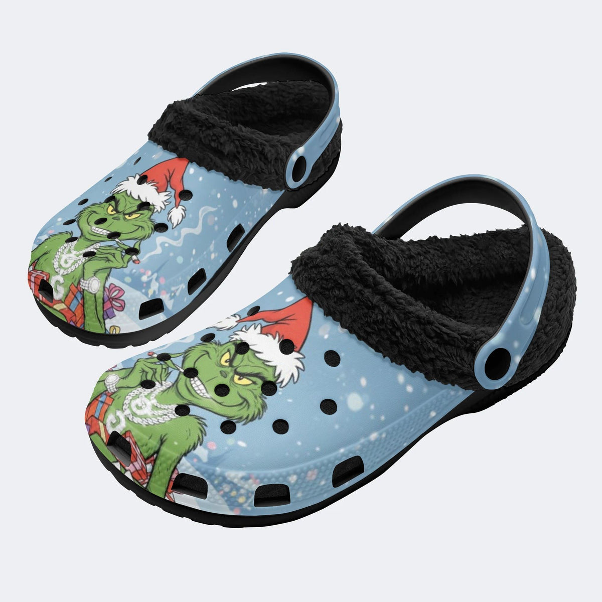 Gothmas Grinch Snow - Fur Lined Slippers/Sandals