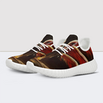 Skeleton Demon Print Mesh Knit Sneakers