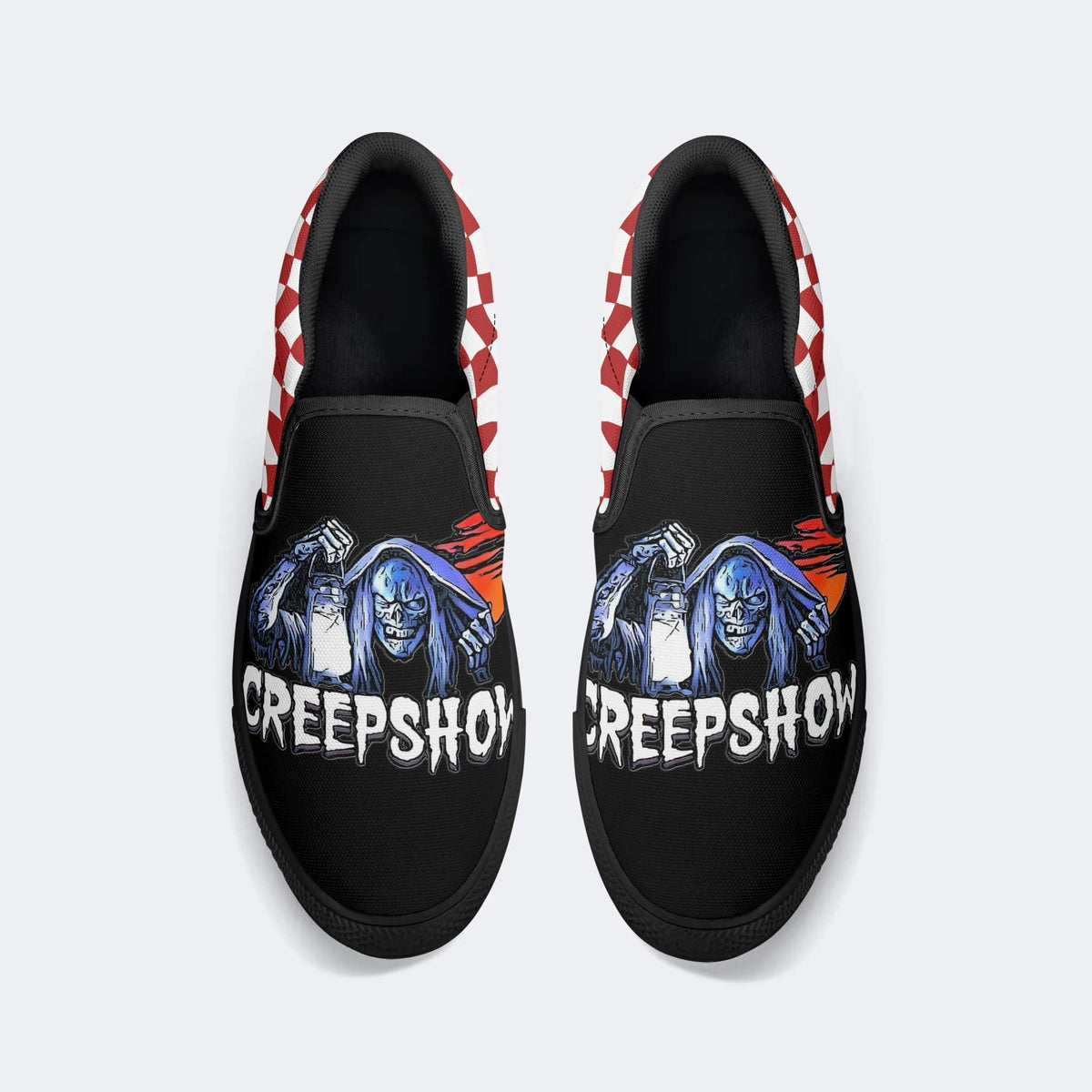 Horror Movie Vintage Graphic Print - Slip On Shoes