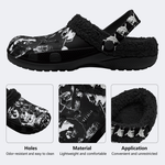 Horror Print - Fur Lined Slippers/Sandals