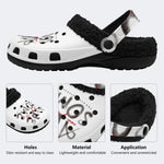 Punk Plaid Graffiti - Fur Lined Slippers/Sandals
