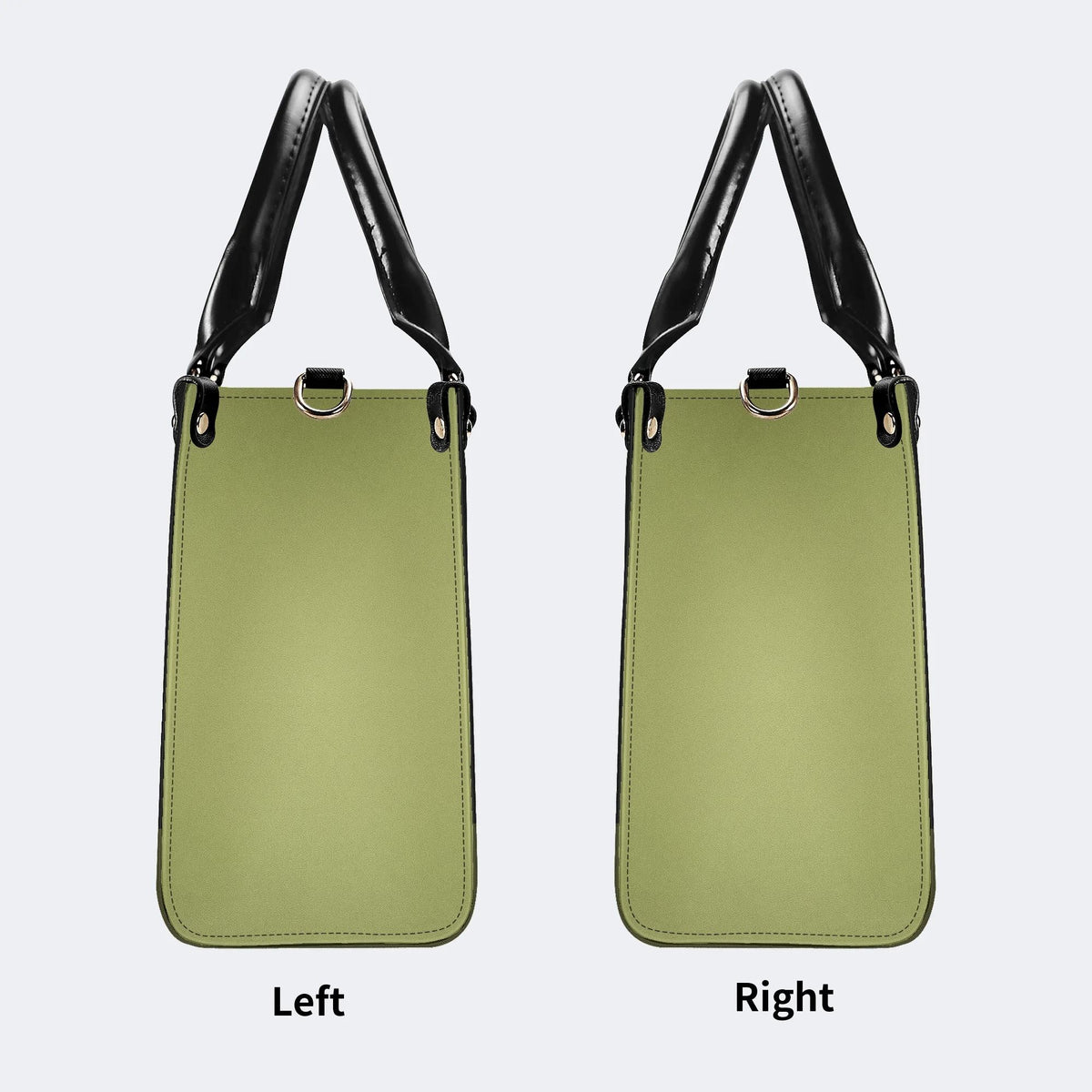 Green Death Moth Floral Print - Leather Handbag