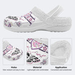 Unisex Death Moth Art Print - Fur Lined Slippers/Sandals