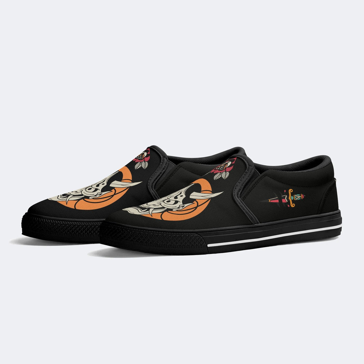 Horror Demon Print - Slip On Shoes