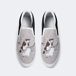 Cat In Tattoo Print - Slip On Shoes