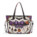 Halloween Bat Rose - Large capacity handbag
