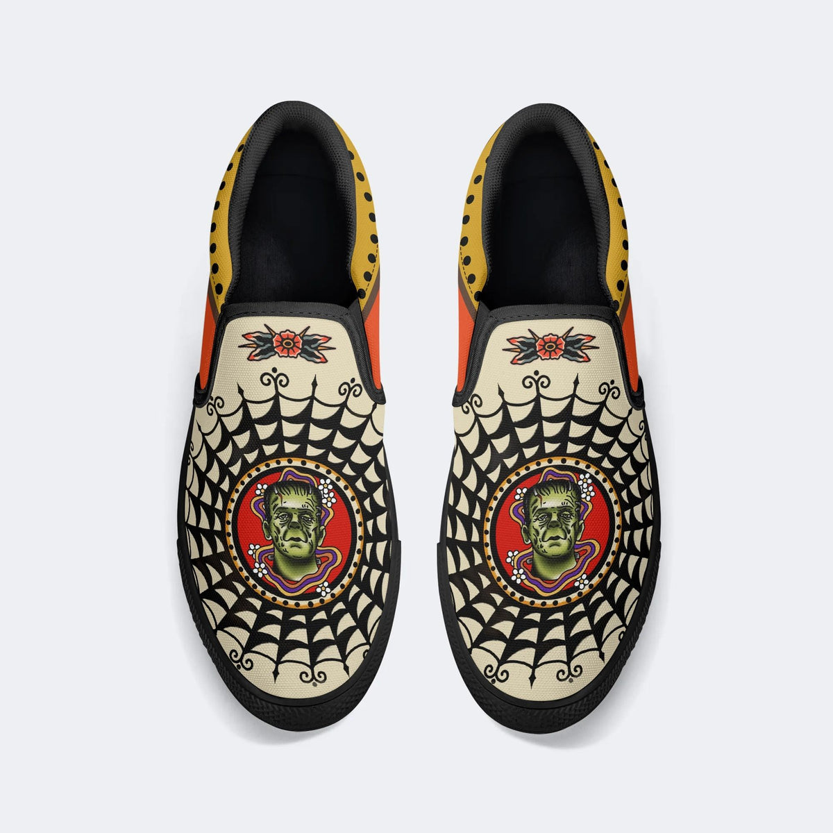 Green Devil print - Slip On Shoes
