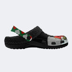 Horror Santa Claus Ghostface Print - Fur Lined Slippers/Sandals