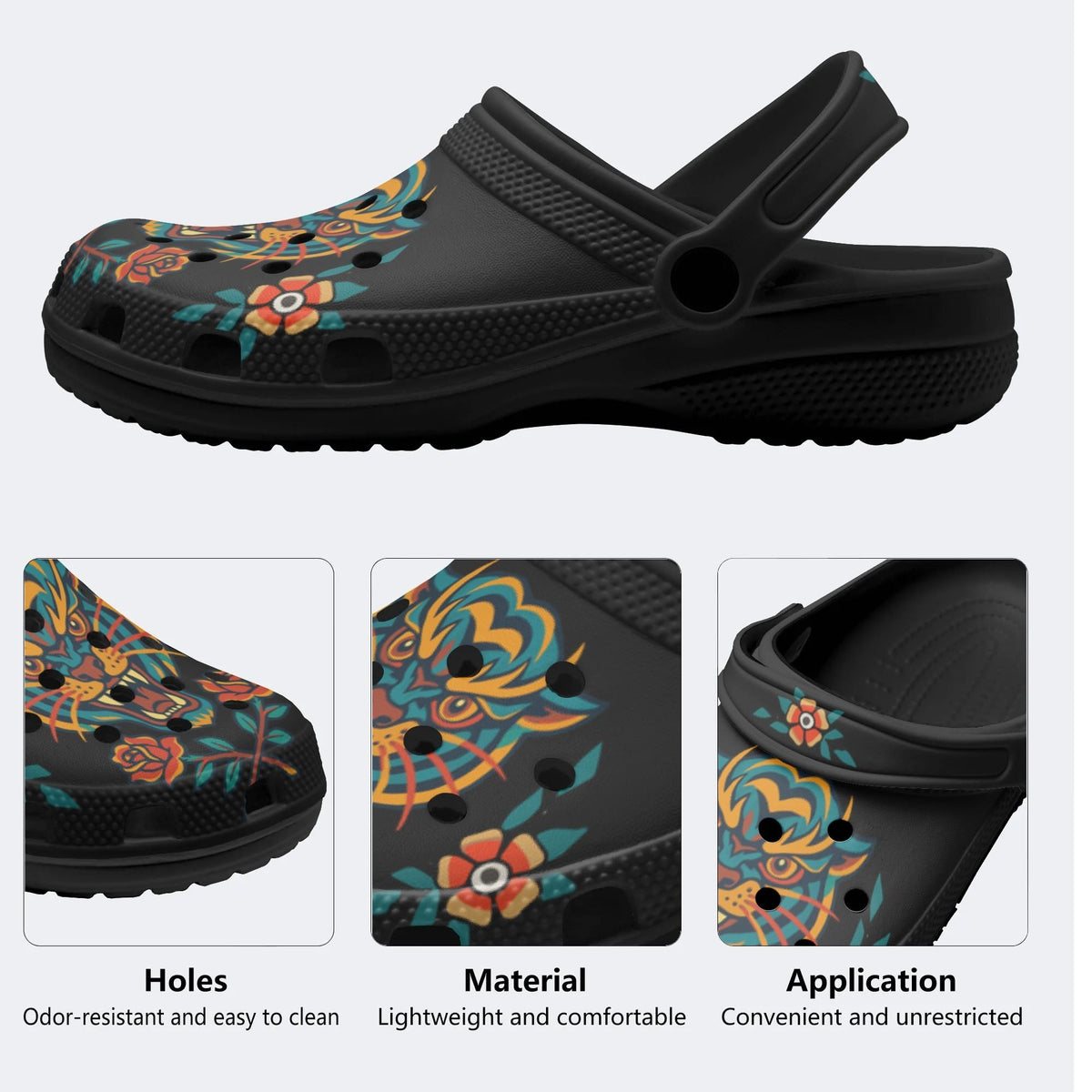 Tiger Head Print - Slippers/Sandals