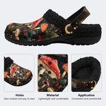 Magic Mushrooms Print - Fur Lined Slippers/Sandals