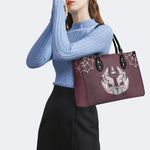Trivia Moth Print - Leather Handbag