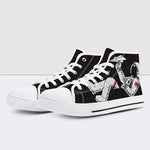 Astronaut Print High Top Canvas Shoes