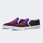 Unisex Punk Skull Print - Slip On Shoes