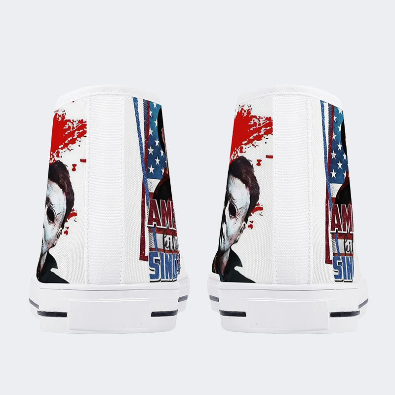 Horror Movie Vintage Graphic - High Top Canvas