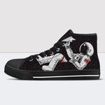 Astronaut Print High Top Canvas Shoes