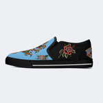 Vintage Torch And Dragon Print - Slip On Shoes