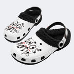 Punk Plaid Graffiti - Fur Lined Slippers/Sandals