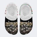 Unisex Horror Movie Print - Fur Lined Slippers/Sandals