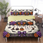 Lace Halloween Gothic Print - Three Piece Bedding Set