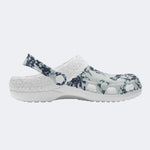 Unisex Ink Print - Fur Lined Slippers/Sandals