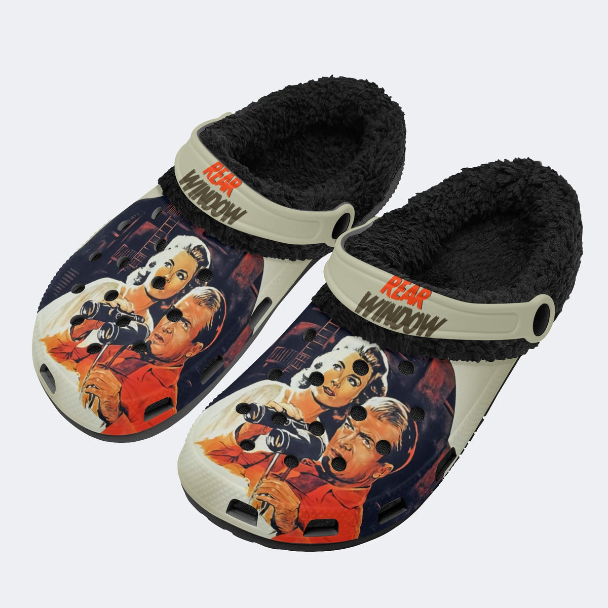 Horror Movie Vintage Graphic - Fur Lined Slippers