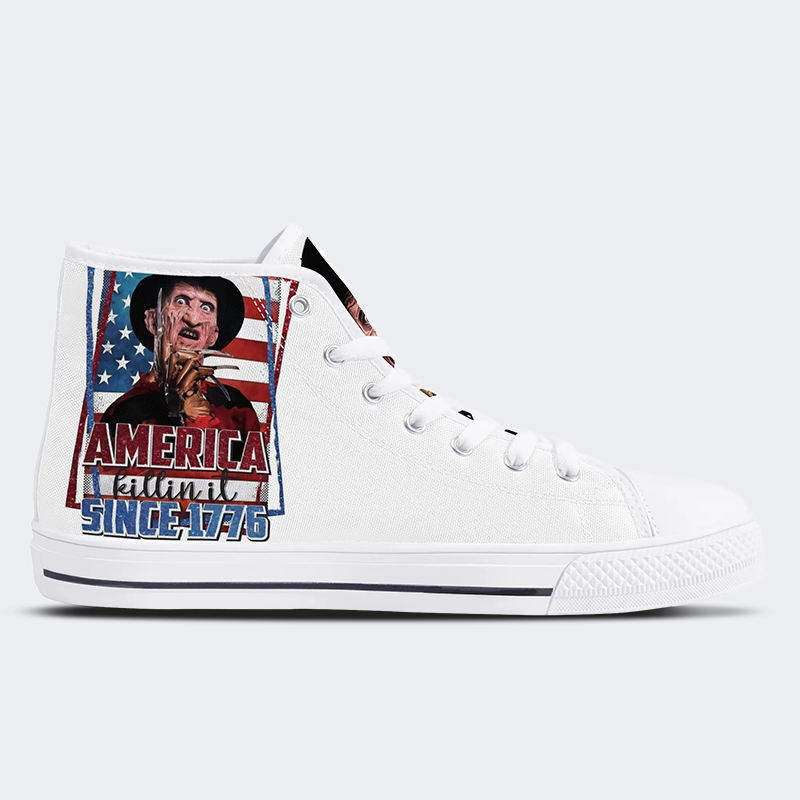 Horror Movie Vintage Graphic - High Top Canvas