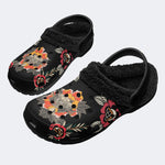 Unisex Tang Lion Print - Fur Lined Slippers/Sandals