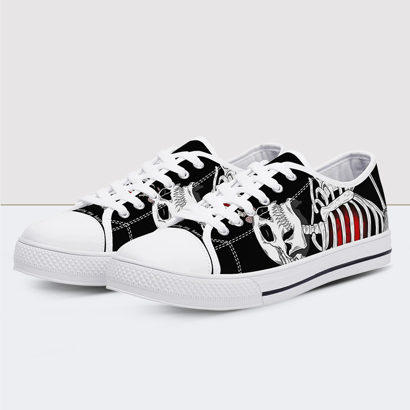 Sharing My Heart Is Tearing Me Apart Low Top Canvas Shoes