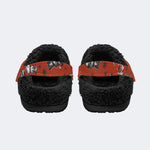 Christmas Pattern Print - Fur Lined Slippers/Sandals