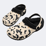 Spooky Bat Pattern - Fur Lined Slippers/Sandals