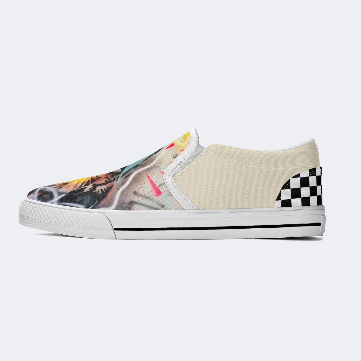 Unisex Catholicism Graffiti Art Print - Slip On Shoes