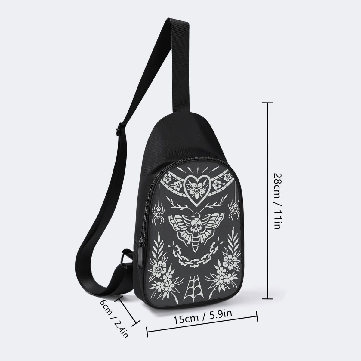 Death Moth Vintage Print - Chest Bag