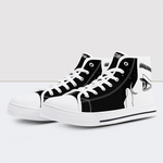 Black & White Charm High Top Canvas Shoes