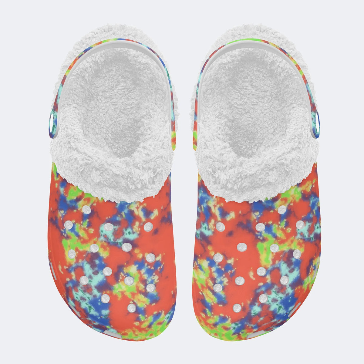 Unisex Ink Print - Fur Lined Slippers/Sandals