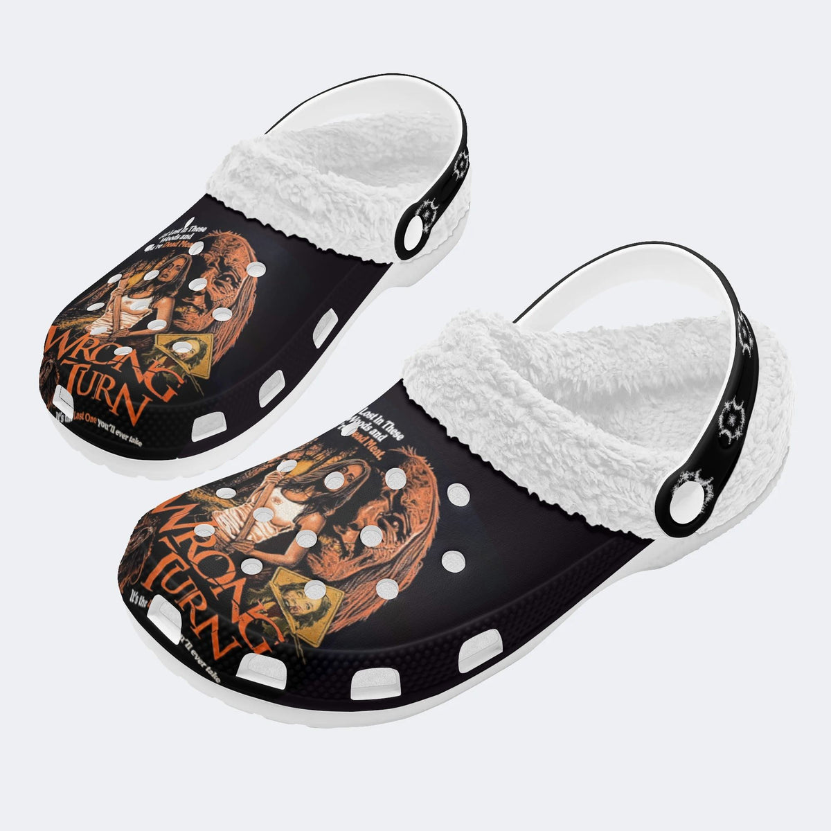 Wrong Turn Retro - Fur Lined Slippers/Sandals