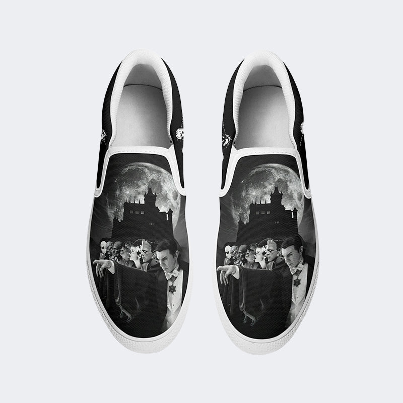 Unisex Horror Movies Print - Slip On Shoes