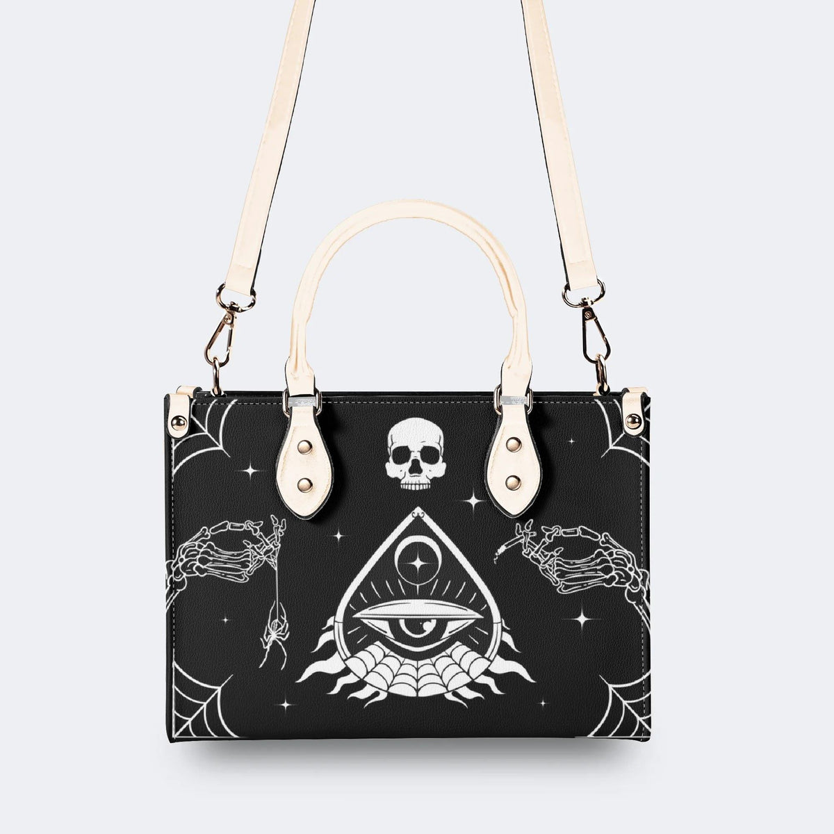 Retro Ghost Eye - Leather Handbag