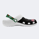 Horror Movie Vintage Graphic Print - Fur Lined Slippers/Sandals
