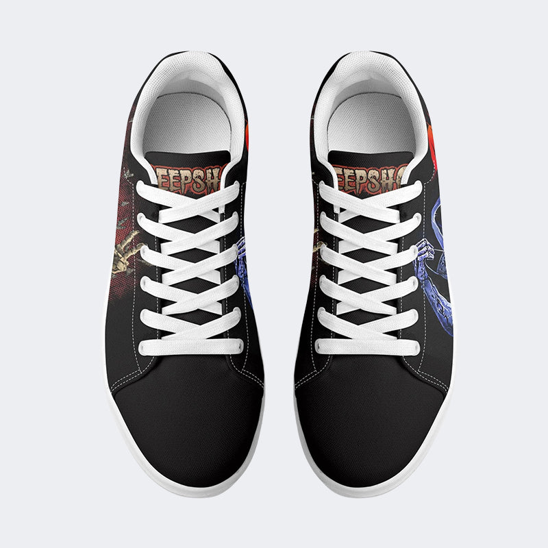 Horror Movie Vintage Graphic Print - Skateboard Sneakers