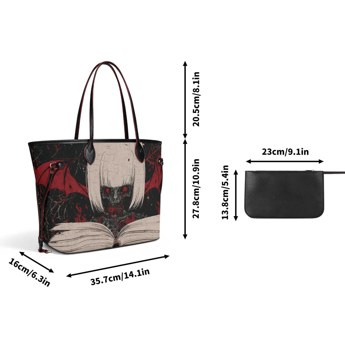 Gothic Demon Girl - Large capacity handbag