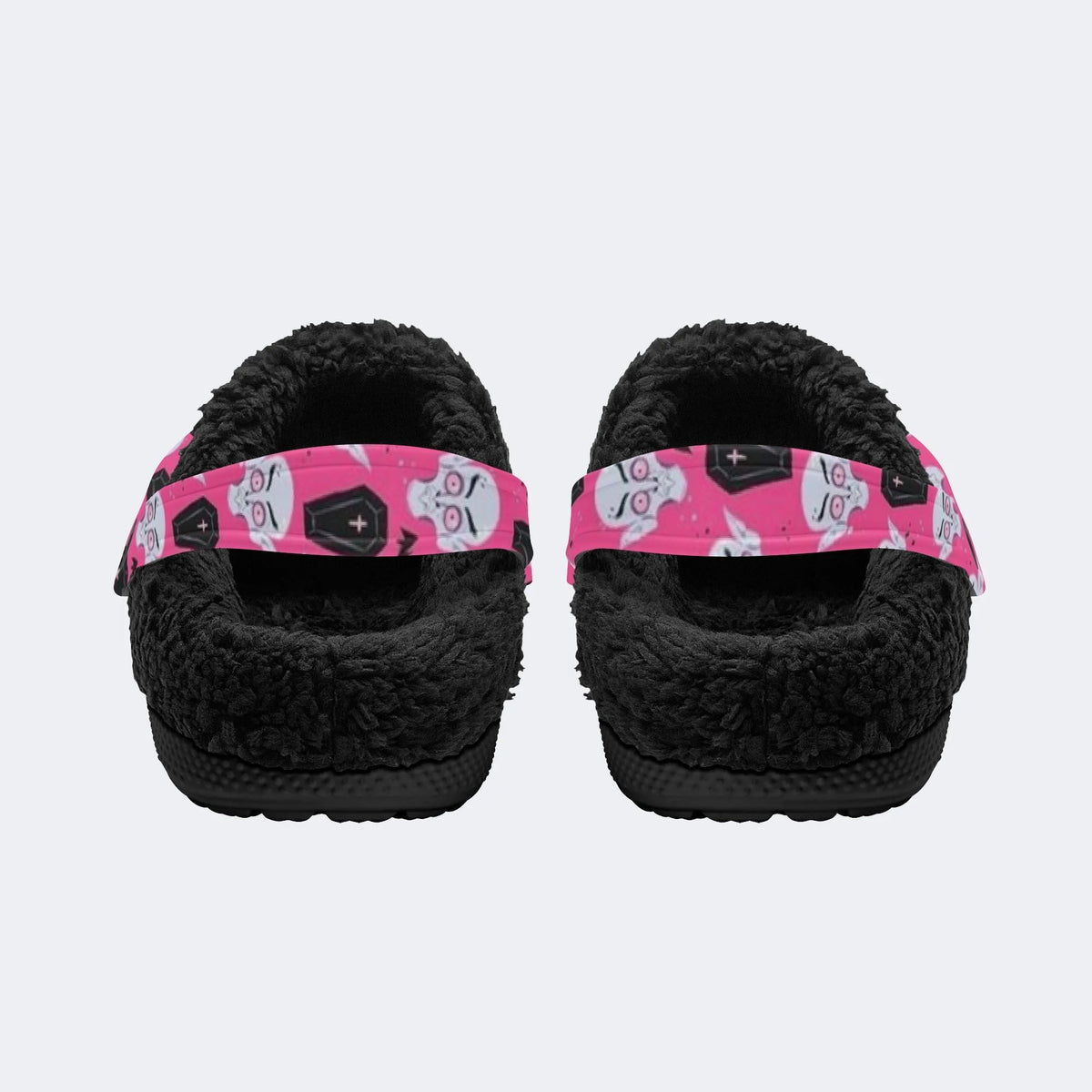 Pink Vampire Coffin - Fur Lined Slippers/Sandals