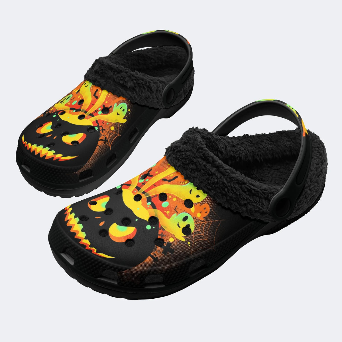 Creepy Ghost Jacko - Fur Lined Slippers/Sandals