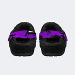 Purple Monster Print - Fur Lined Slippers/Sandals