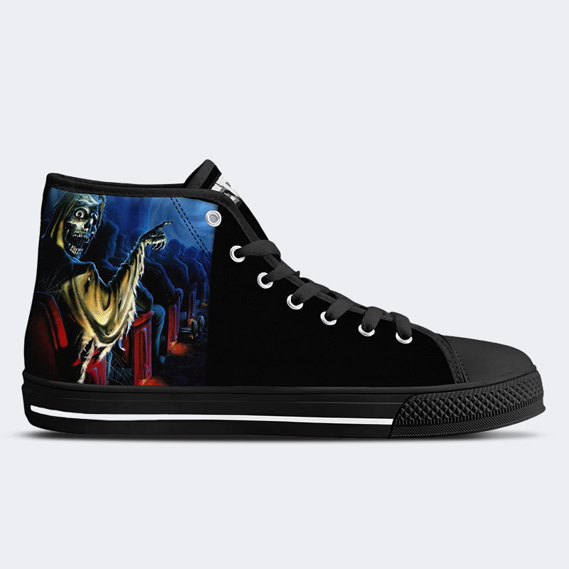 Horror Movie Vintage Graphic - High Top Canvas