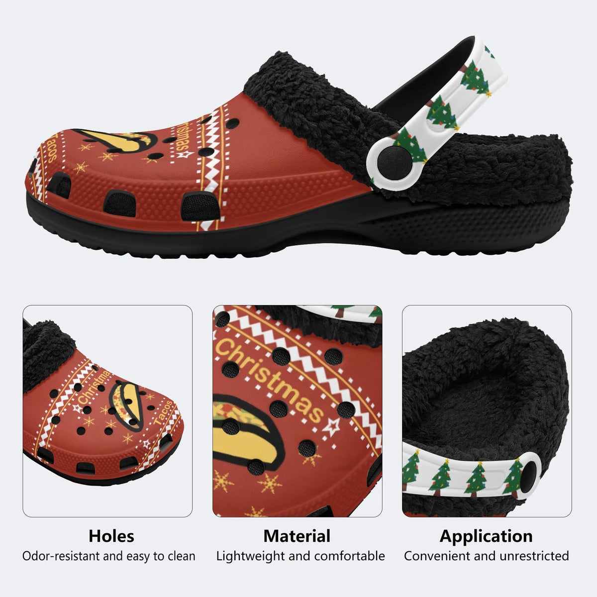 Christmas Tacos Art Print - Fur Lined Slippers