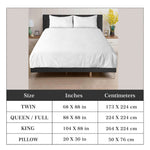 Celestial White Tiger Print - Three Piece Bedding Set