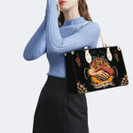 Trust No One Snake Print - Leather Handbag
